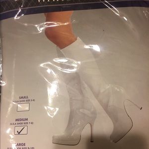 White platform costume boots